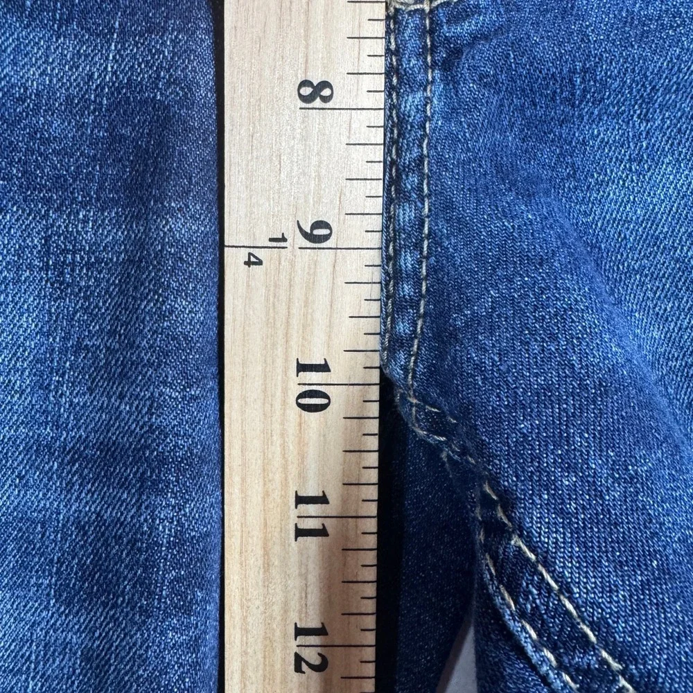 Silver Jeans Co Mens‎ 31x32 Actual L31 Zac Straight Leg Denim Medium Wash Grunge